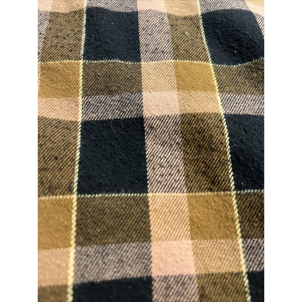 Madewell Pink Brown Black Plaid Flannel Button-Down Shirt Size XS - Picture 4 of 5